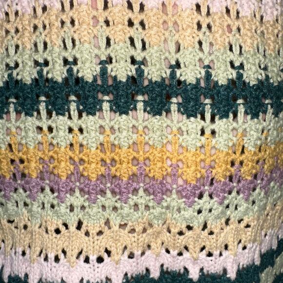 NWT Universal Thread Crochet Knit Green Multi Striped Sleeveless Top Size XXL - Picture 7 of 13